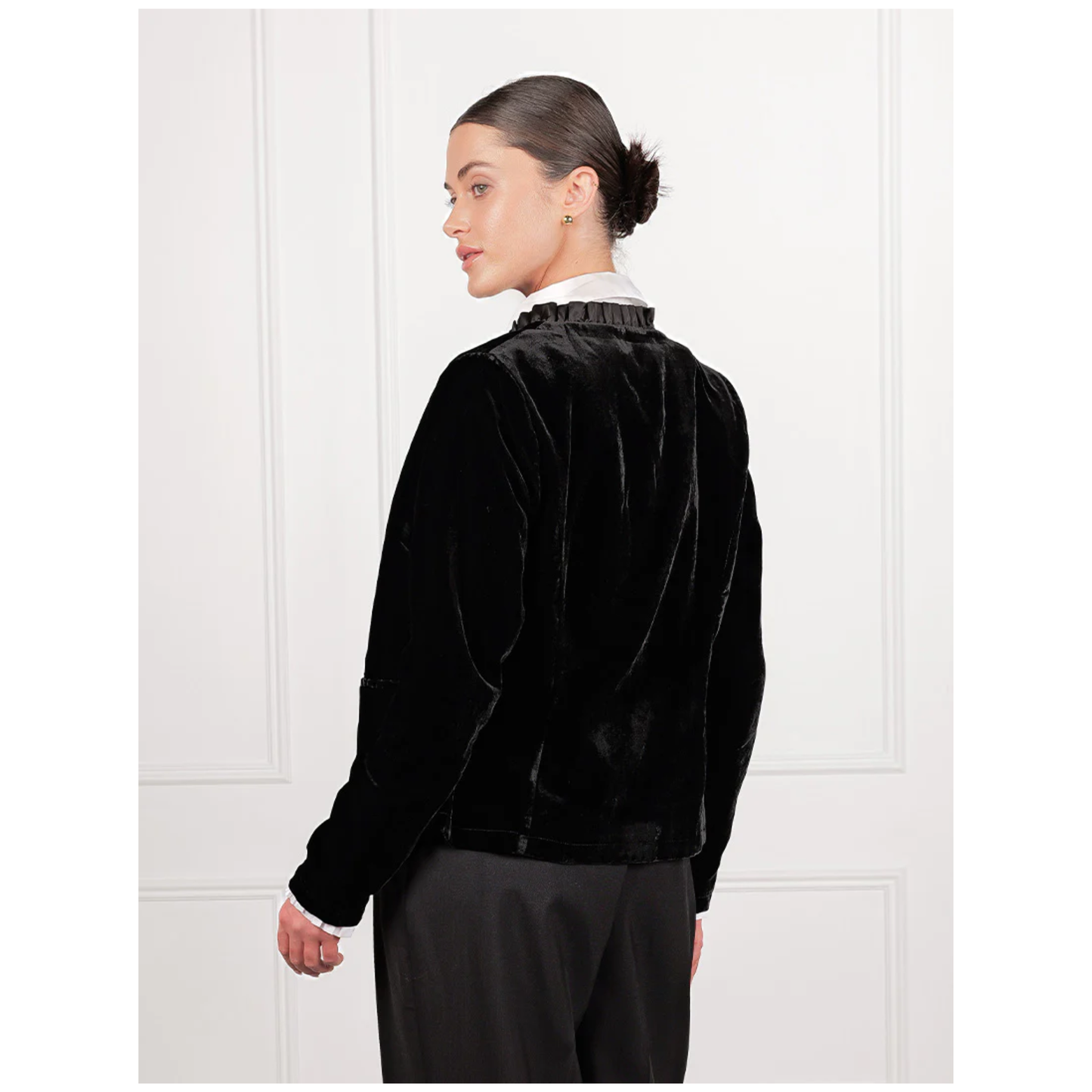 Zjoosh - Juliette Velvet Jacket | Black