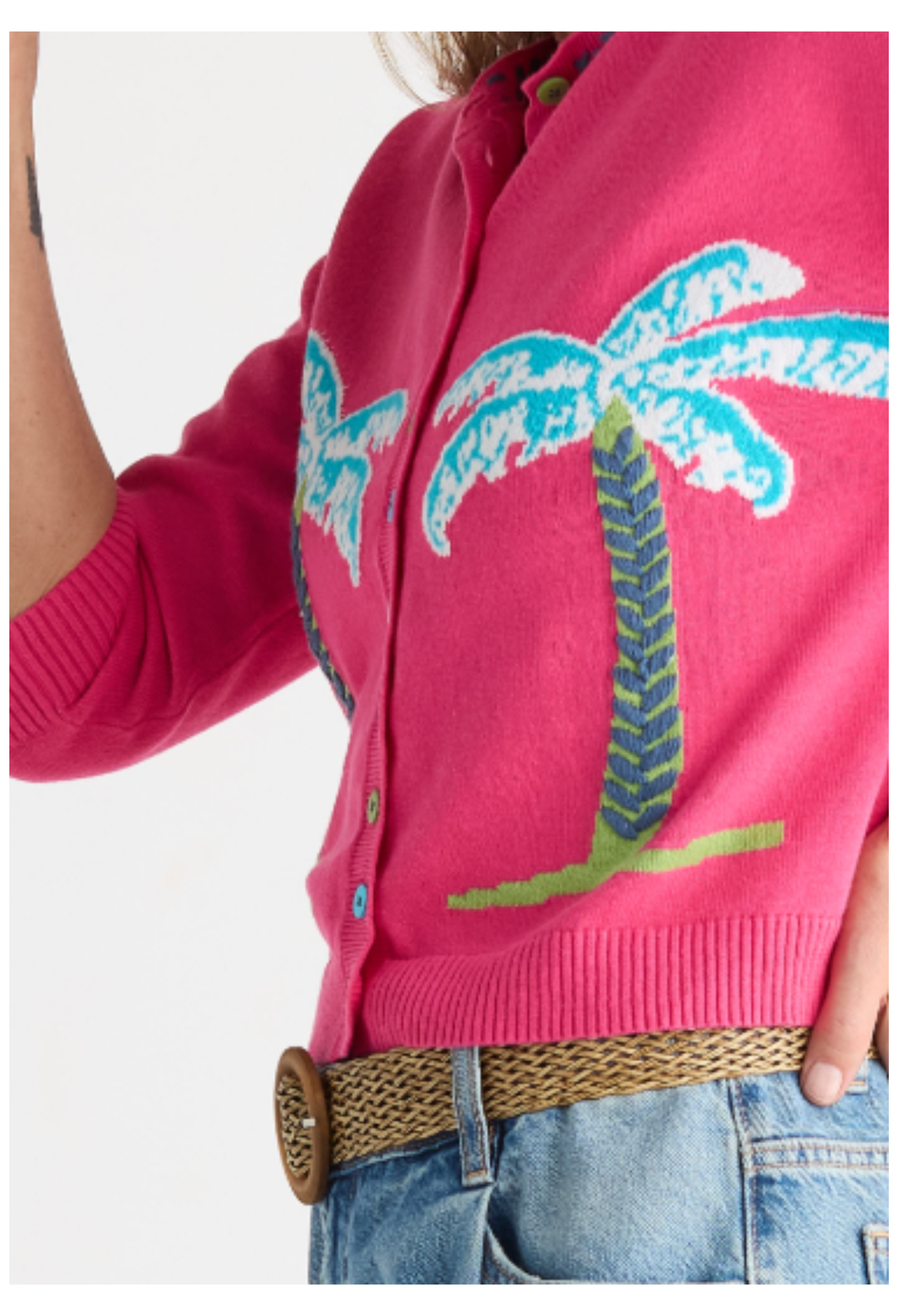 Apolima Cardigan | Fuchsia