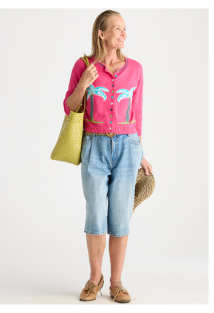 Apolima Cardigan | Fuchsia