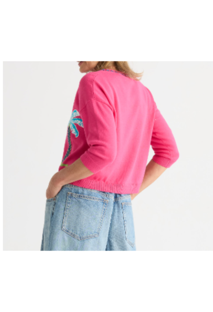Apolima Cardigan | Fuchsia