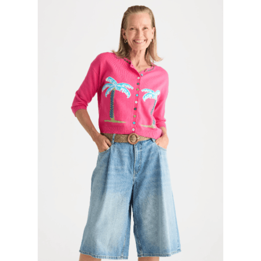 Apolima Cardigan | Fuchsia