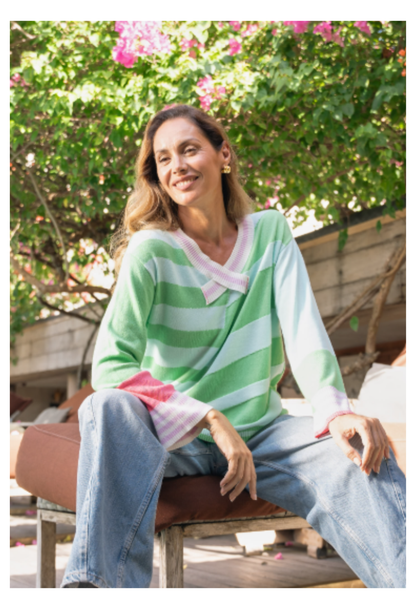 Tuvaly Stripe Sweater | Jelly Mint