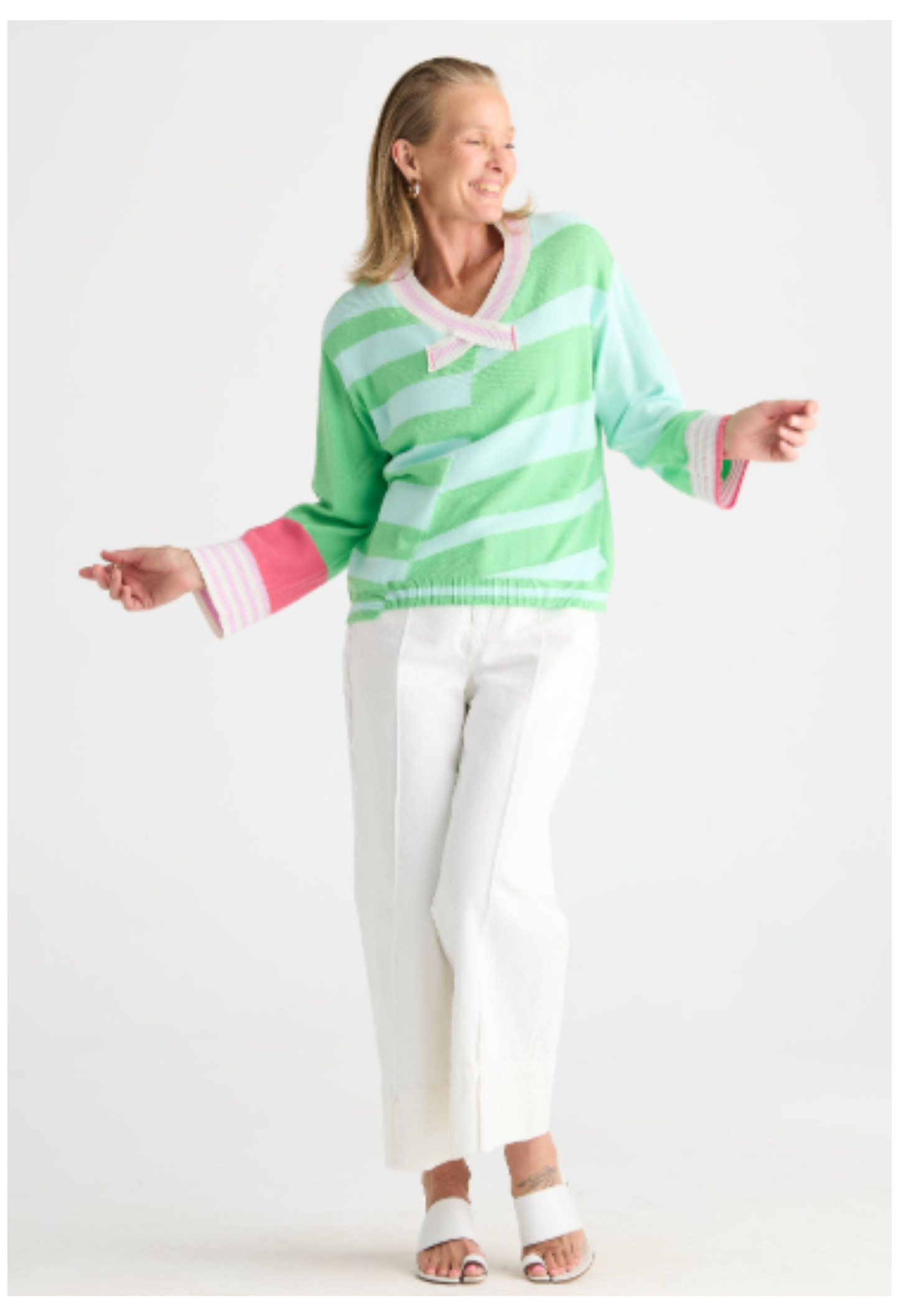 Tuvaly Stripe Sweater | Jelly Mint