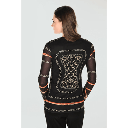 Frank Lyman - Horse-bit Top | Black/Gold