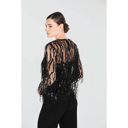 Moore Sequin Top | Black | Frank Lyman