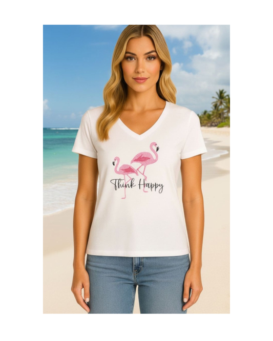 Think Happy Tee | White