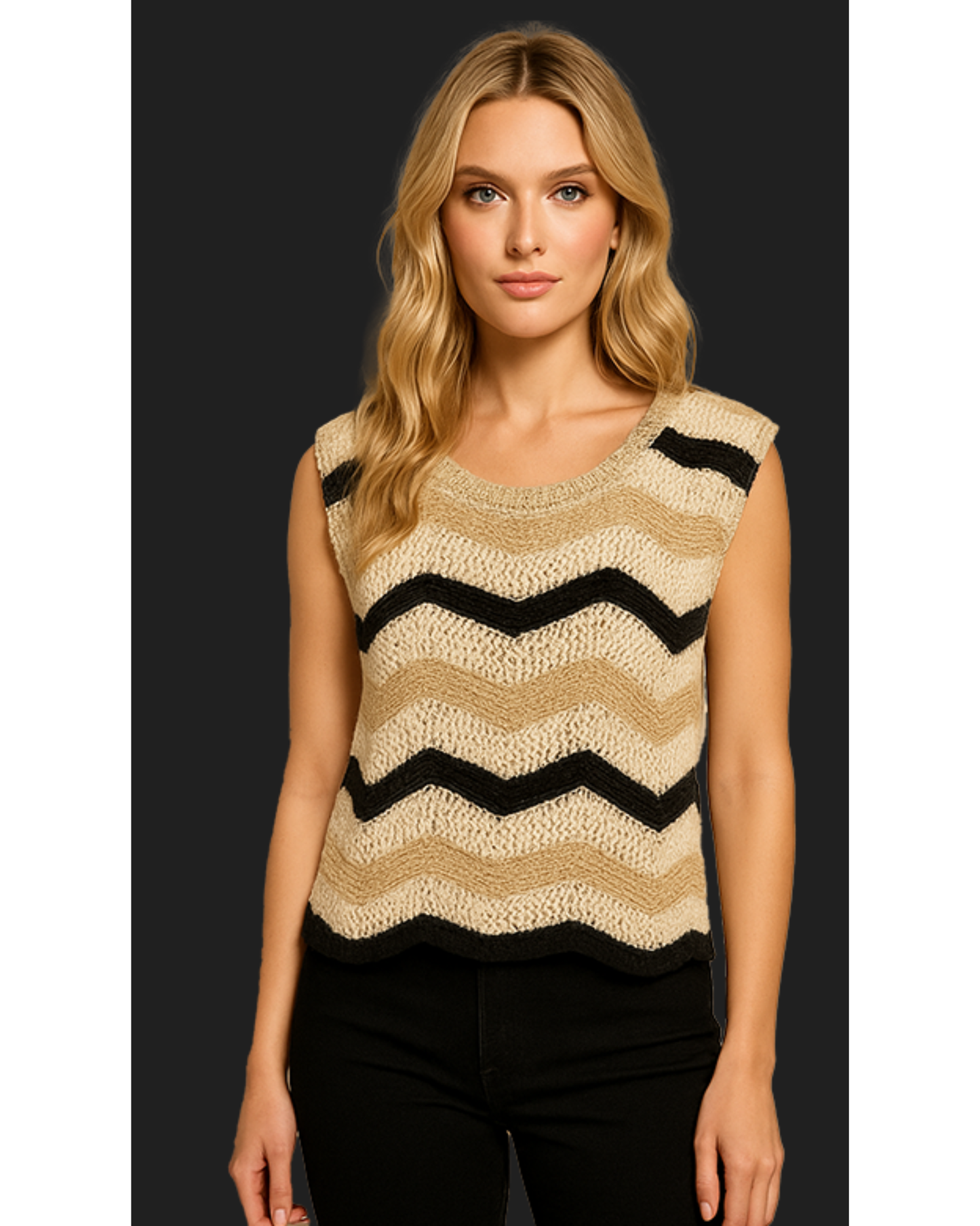 Colombia Knit Tank | Gold/Black