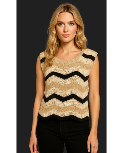 Colombia Knit Tank | Gold/Black