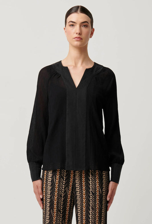 Once Was - Lucent Crinkle Cotton Silk Shirt