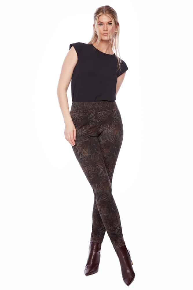 Up - Paolina Amazonia Plaid Ponte Pants