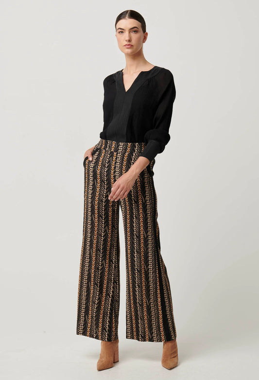 Once Was - Willow Linen Elastic Waist Pants