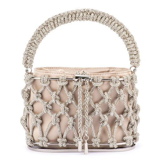 Olga Berg - Amelia Crystal Cage Bag