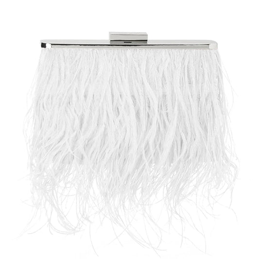 Olga Berg - Estelle Feather Clutch