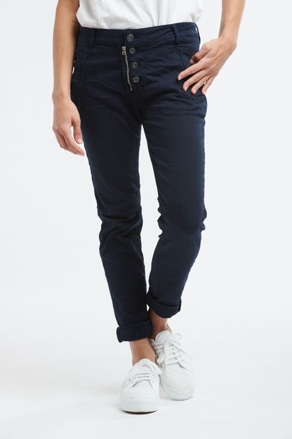 Italian Star - 4 Button Jean | Navy
