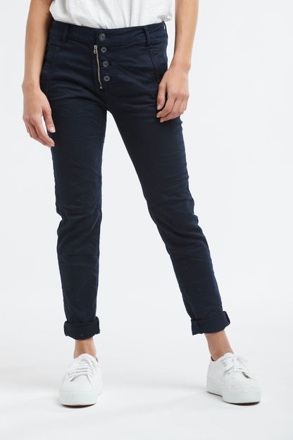 Italian Star - 4 Button Jean | Navy