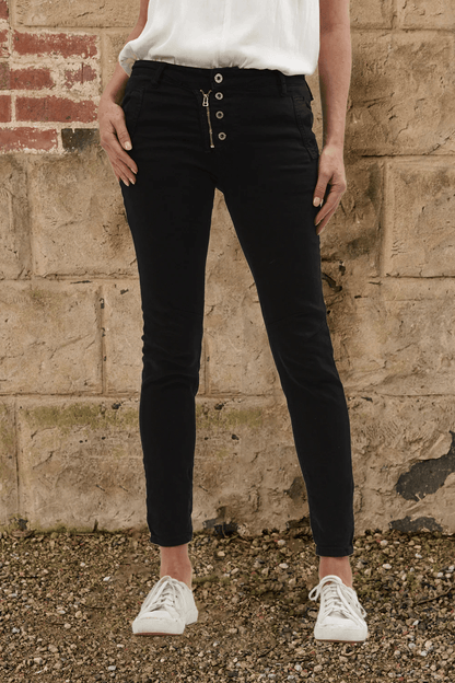 Italian Star - 4 Button Jean | Black