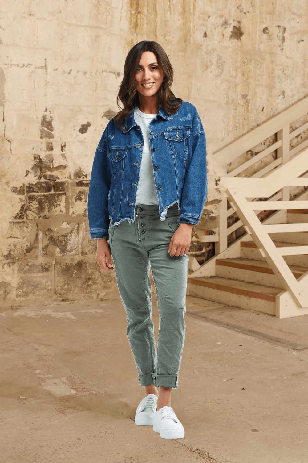 Italian Star - 4 Button Jean |  Khaki