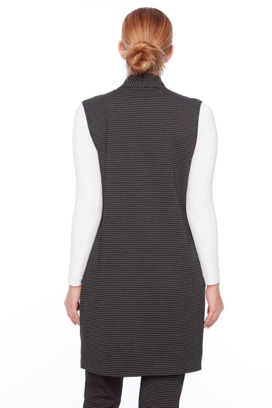Up - Toni Checker Jacquard Duster Vest