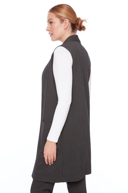 Up - Toni Checker Jacquard Duster Vest