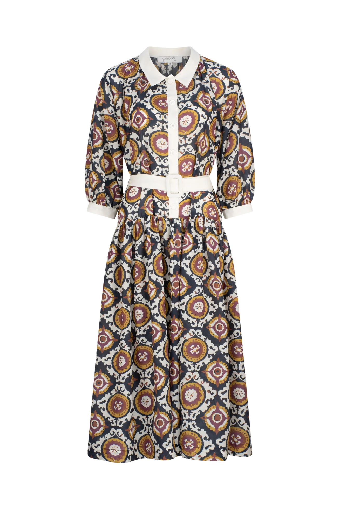 Carvavan & Co - Pheobe Button Front Midi Dress - Aubergine