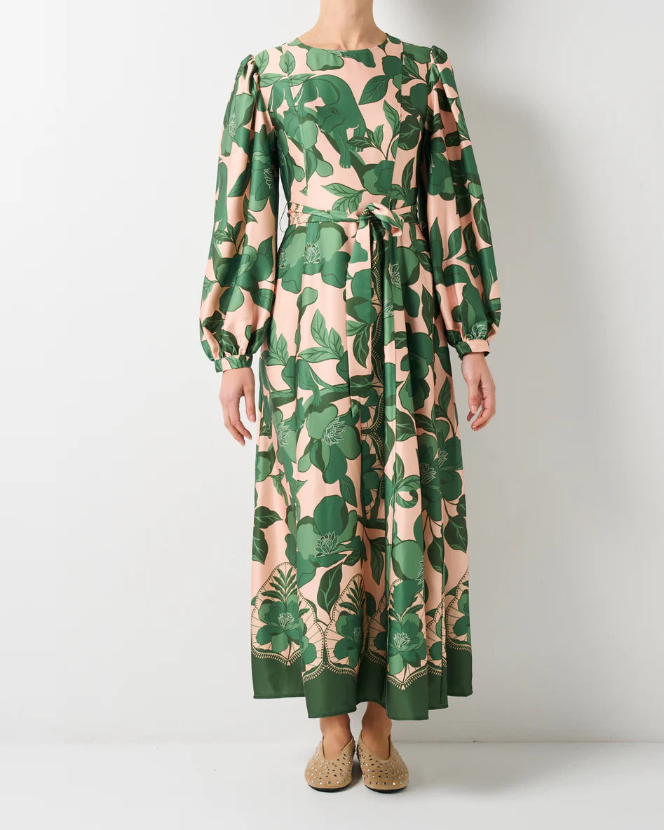 Walnut - Paris Dress - Jaguar Jungle