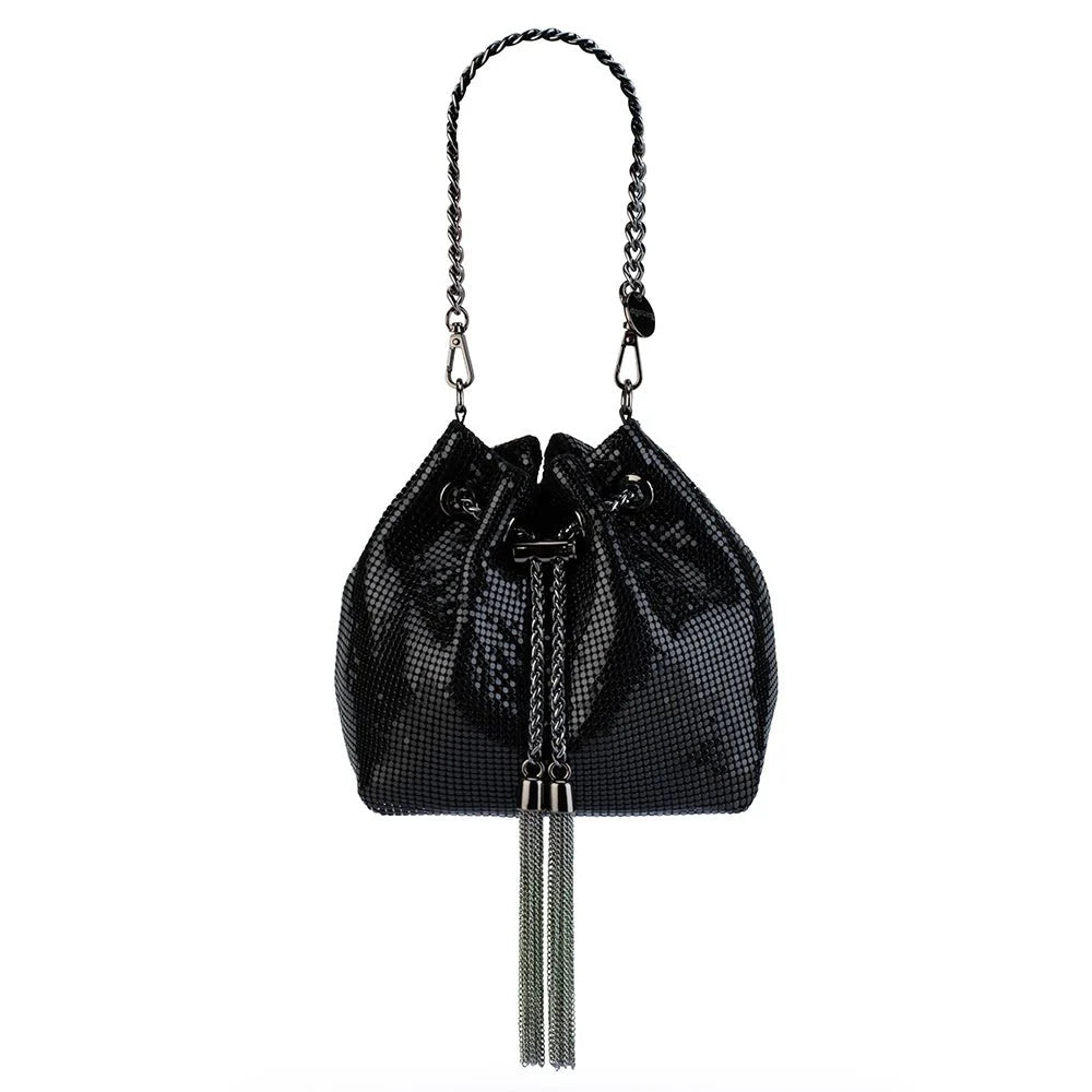 Olga Berg - Sylvia Drawstring Mesh Pouch