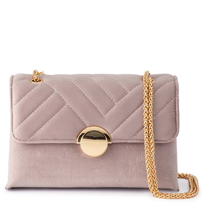 Olga Berg - Wanda Velvet Shoulder Handbag